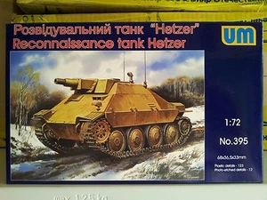Unimodel 395 Hetzer WW II German Reconnaissanke Tank Plastic 1/72 scale kit - Bild 1 von 4