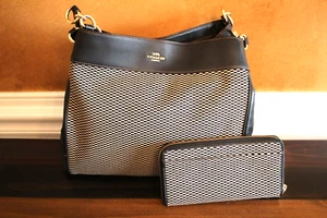Coach Handbag & Wallet Combo Women's Lexy Shoulder Bag In Signature Jacquard - Picture 1 of 4