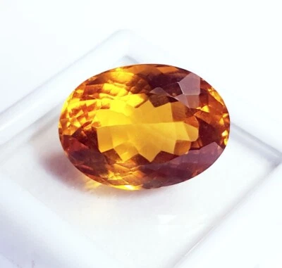 Brazilian Citrine Oval Cut 12.85 Ct Loose Gemstone Certified With Free Gift - Image 1 of 4