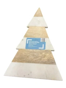 Crofton Home Christmas Tree Mango And Marble Serving Charcuterie Aldi Viral Tray - Picture 1 of 6