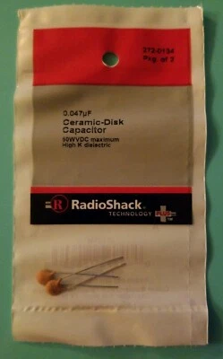 ¡NUEVO! Condensadores de disco de cerámica RadioShack 0,047uF 2720134 *ENVÍO GRATUITO* Foto 1 de 3