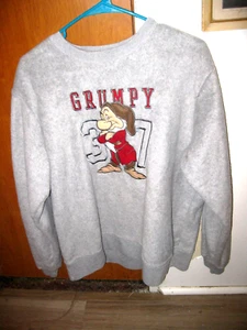 Vintage Disney Size M Medium Girls Womans GRUMPY Sweatshirt Vey Cool Beautiful - Picture 1 of 4