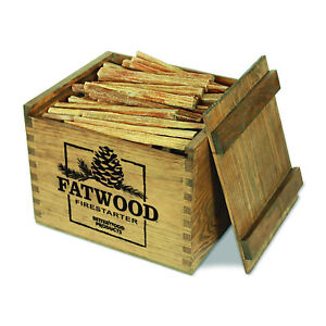 BetterWood Products Fatwood Firestarter Natural Waterproof Wood Crate, 12 Pounds
