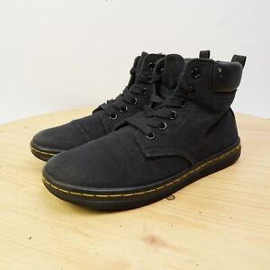 Dr Martens Maelly Womens Size 6 Black Canvas Lace Up Ankle Boots