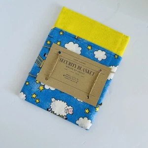 Medium Handmade Flannel Security Blanket/Lovey 16” x 16” Sleepy Sheep Lamb - Picture 1 of 5
