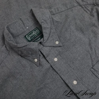 Gitman Bros. Vintage Made in USA Concrete Grey Speckled Brushed Flannel Shirt L  - Image 1 of 4