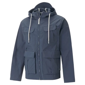 PUMA Mmq Lightweight Full Zip Jacket Womens Blue Casual Athletic Outerwear 53796 - Picture 1 of 2