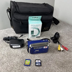Videocámara digital JVC Everio GZ-MS120AU con cargador + cables + 2 tarjetas SD - Imagen 1 de 9