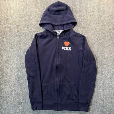 复古 Y2K Victoria Secret 粉红色全拉链连帽衫芝加哥熊队 NFL 尺寸 XS Mcbling — 第 1/4 张图片