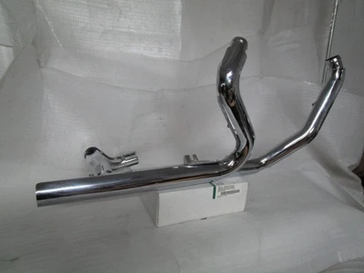 Tubo de cabeza Harley Davidson Touring 10-16 con protectores térmicos cromados OEM Foto 1 de 4
