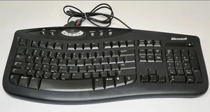 Microsoft Comfort Curve Ergonomic Keyboard 2000 v1.0 KU0459 Wired Tested Works - Picture 1 of 3