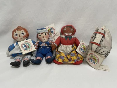 罕见全新带标签 Belindy Raggedy Ann Andy Camel 带皱褶膝盖所有 4 NOS 1991 — 第 1/4 张图片