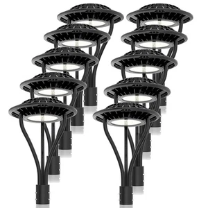 10X 60W LED Post Top Light with Dusk to Dawn Outdoor Parking Lot Yard Foodlight - Picture 1 of 13