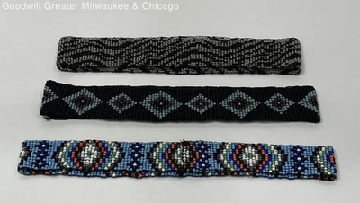 Juego de 3 cinturones elásticos hechos a mano para mujer con múltiples cuentas bohemio versátil Foto 1 de 3