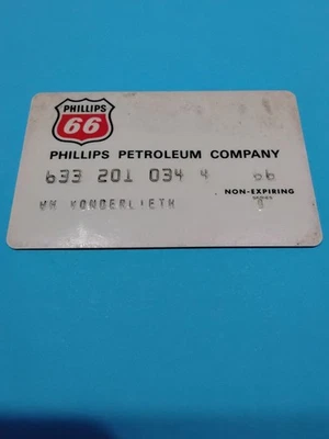 Vintage 1974 Phillips 66 Gas Station Credit Card - Image 1 of 2