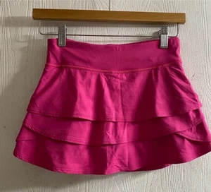 Athleta Girl Pink  Swing Tennis Tiered Skirt Sz 8-10 - Picture 1 of 4