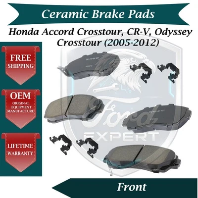 Kit de pastillas de freno delanteras de cerámica ACDelco OEM para Honda 2005-2012 garantía de por vida Foto 1 de 4