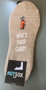 Calcetines para hombre Hot Sox Who's Your Caddy NUEVO No Show Golf - Imagen 1 de 3