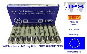 SIBA 7006565 Fuse Antisurge 1A T1A 500V type 189140 JPSF048 Qty of 1/5/10 Fuses  - Picture 1 of 13