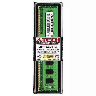 4GB DDR3 PC3-8500U DIMM G.Skill F3-8500CL7Q-16GBRL Equivalent Desktop Memory RAM - Image 1 of 4