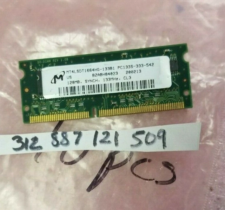 128MB SDRAM SYNCH  PC133 CL3 144PIN  NON-ECC 16X16  SINGLE RANK  - Image 1 of 1