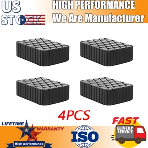 4PCS Heavy Duty Rubber Lift Block Pads Rubber Spacer 50mm-Thick 6.3*4.7*1.97" - Picture 1 of 13