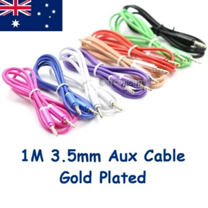 1M AUX CORD Male to Male 3.5mm Audio Cable for iPhone iPod MP3 iPad Android HQ - Picture 1 of 10