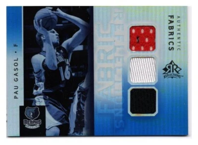 Pau Gasol 2005-06 Reflections Fabrics Triple Swatch Blue #PG (2/20) - Image 1 of 2