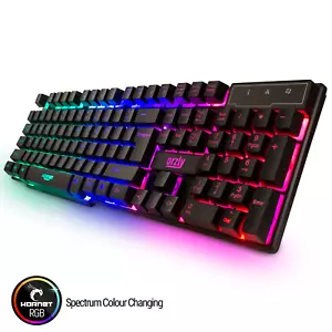 Gaming Keyboard for PS5, Playstation 5 Xbox , PC Gaming LED RGB Backlit - Orzly - Picture 1 of 9