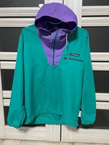 Archive 80s Berghaus Vintage Windbreaker 1/4 Zip Jacket Rare Teal Purple S-M - Picture 1 of 20