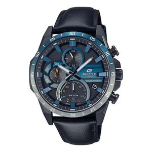 Casio Edifice Windflow Black Leather Strap Watch EQS940NL-1A - Picture 1 of 6