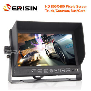 Erisin ES313 7" HD LCD Monitor 7 cali Kamera cofania CCD 12V / 24V Ciężarówka / przyczepa kempingowa