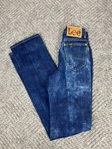 Vintage Lee Blue Jeans Boys Size 22x33 Blue Distressed Scovill Kids - Picture 1 of 16