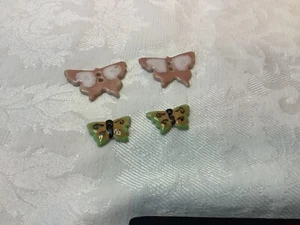 Vintage Novelty Sewing Buttons Butterflies set of 4 - Picture 1 of 4