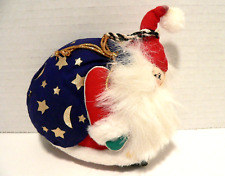 Mary Engelbreit Plush Santa Claus Christmas Ornament. Rare.