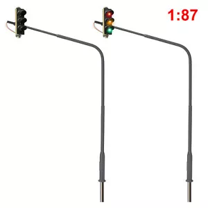 2pcs HO Scale 1:87 Traffic Signals City Motorway Crossing Right Lights 3-LEDs - Picture 1 of 7