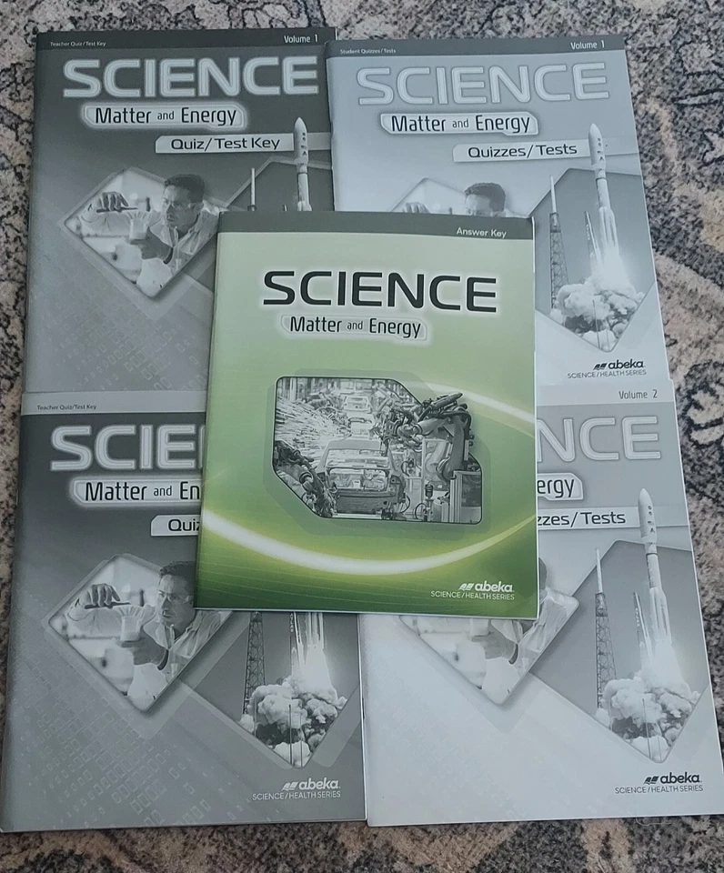 Abeka 9th Grade Science Matter & Energy Student Quizzes/Tests Volume 1 & 2 & Key - Image 1 of 1