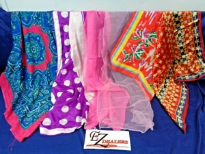 Multicolored Women's Head & Neck Scarves Polyester, Silk, Chiffon, Acetate-7 - Picture 1 of 6