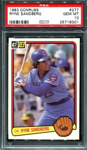1983 Donruss Ryne Sandberg #277 Rookie RC PSA 10