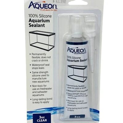 Sellador de acuario Aqueon 100 % silicona 3 oz. transparente para acuarios Foto 1 de 4