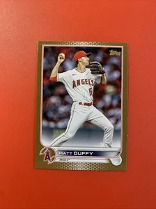 MATT DUFFY 2022 TOPPS UPDATE GOLD PARALLEL #/2022 ANGELS #US111 - Picture 1 of 3