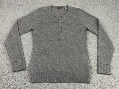 Suéter Pullover Gris Acanalado 100% Cachemira CULLEN Para Mujer Talla Pequeña EXCELENTE Foto 1 de 4