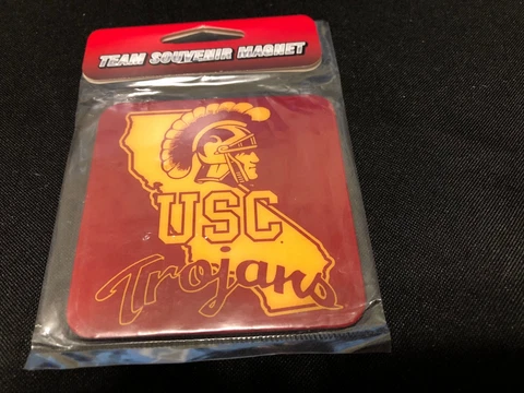 NEW USC TROJANS 3x3 logo text FRIDGE MAGNET - University of Southern California Cover