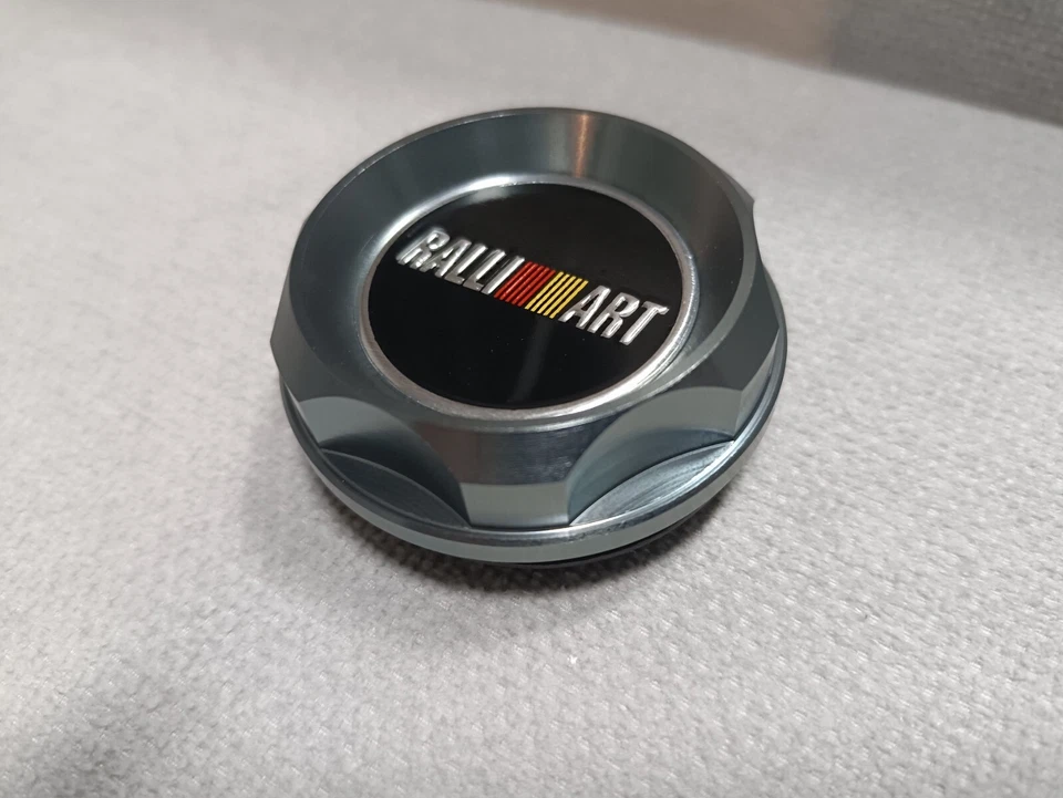 RALLIART DARKED ENGINE OIL FILLER CAP for MITSUBISHI LANCER EVO ASX GTO PAJERO s - Image 1 of 4