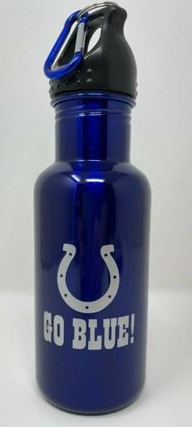Indianapolis Colts Water Bottle Go Blue NFL New Cover