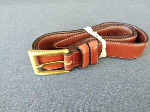 vintage claiborne brown leather belt size 44