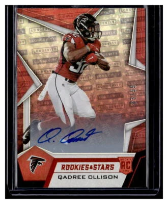 2019 Rookies & Stars Rookies Longevity Signatures Orange Qadree Ollison Auto /99 - Image 1 of 2