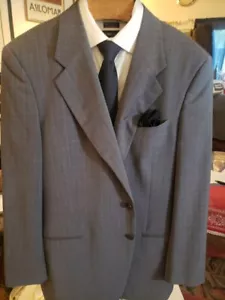 Giorgio Armani 3 Button Grey Sport Jacket White Pinstripe - Picture 1 of 24