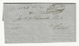 Lombardo Veneto - Prefilatelica 1839 per Padova con bollo nero Monselice - Picture 1 of 2