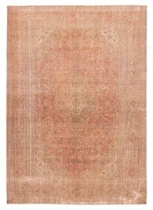Vintage Hand-Knotted Area Rug 9'6" x 13'2" Traditional Wool Carpet - Picture 1 of 9